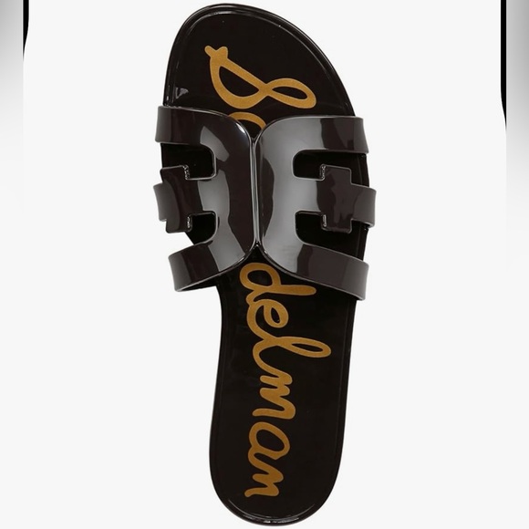 SAM EDELMAN Bay Jelly Slide Sandals Cafe Noir NWOT Size 8 - Picture 3 of 7
